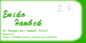eniko hambek business card